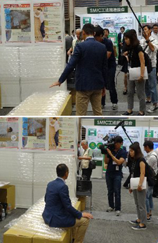 第３回震災対策技術展大阪では「ちちんぷいぷい」の取材を受けました